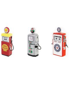 "Vintage Gas Pump" Set of 3 Pumps Series 15 1/18 Diecast Models by Greenlight