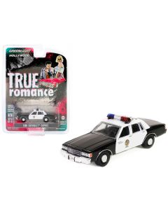 1986 Chevrolet Caprice Black and White "Los Angeles Police Department (LAPD)" "True Romance" (1993) Movie "Hollywood Series" Release 41 1/64 Diecast Model Car by Greenlight