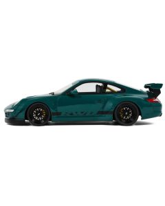 2021 RWB Bodykit "Syunkashuto" Green with Black Stripes 1/18 Model Car by GT Spirit