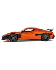 2021 Rimac Nevera Orange Metallic 1/18 Model Car by GT Spirit