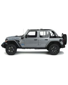 2022 Jeep Wrangler Rubicon 4 XE Gray Metallic 1/18 Model Car by GT Spirit