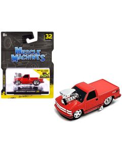 1993 Chevrolet 454 SS Pickup Truck Red 1/64 Diecast Model Car by Muscle Machines