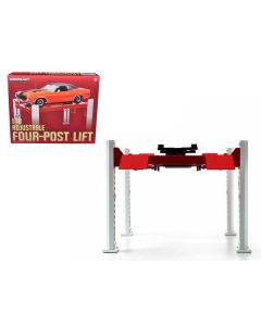 Four Post Lift Red For 1/18 Scale Diecast Model Cars by Greenlight