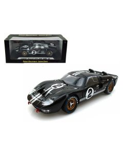 1966 Ford GT-40 MK II #2 Black 1/18 Diecast Model Car by Shelby Collectibles