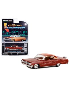 1964 Chevrolet Impala Copper Brown Metallic with Graphics "California Lowriders" Series 2 1/64 Diecast Model Car by Greenlight