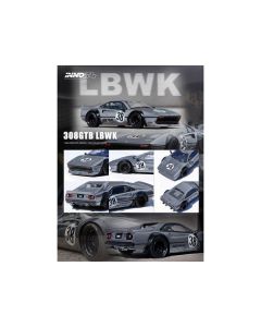 LBWK (Liberty Walk) 308 GTB #38 Gray Metallic 1/64 Diecast Model Car by Inno Models