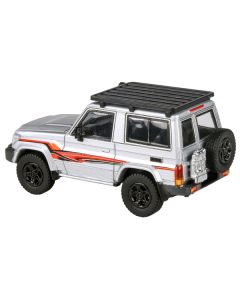 2014 Toyota Land Cruiser LC 71 Silver Metallic with Graphics 1/64 Diecast Model Car by Paragon Models