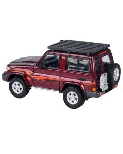 2014 Toyota Land Cruiser LC 71 Red Metallic with Graphics 1/64 Diecast Model Car by Paragon Models