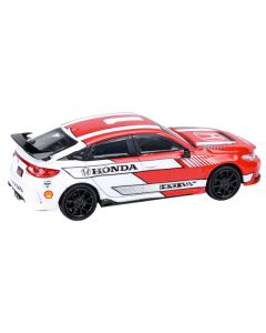 2023 Honda Civic Type R FL5 Red and White "Indycar Pace Car" 1/64 Diecast Model Car by Paragon Models