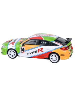 2023 Honda Civic Type R FL5 #14 "JACCS" Livery 1/64 Diecast Model Car by Paragon Models