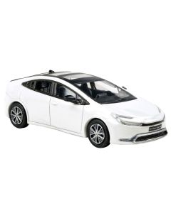 2023 Toyota Prius Wind Chill White Metallic with Black Top and Sun Roof and Sun Roof 1/64 Diecast Model Car by Paragon Models