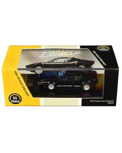 1972 De Tomaso Pantera Black 1/64 Diecast Model Car by Paragon Models