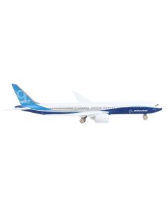 Boeing 777X Commercial Aircraft "Corporate Livery" White and Blue Diecast Model Airplane by Daron