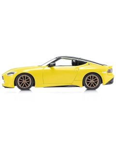 Nissan Fairlady Z RHD (Right Hand Drive) Ikazuchi Yellow with Black Top with Mini Book No.13 1/64 Diecast Model Car by Kyosho