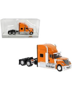 2010 International Lonestar Truck Tractor Orange 1/87 (HO) Scale Model Car by Brekina