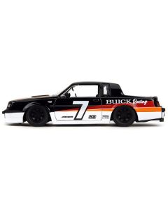 1987 Buick Grand National #7 "Buick Racing" Black and White with Stripes "Bigtime Muscle" Series 1/24 Diecast Model Car by Jada