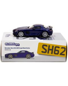 Mercedes-Benz SLS AMG Coupe Black Series Blue Metallic "SHMEE150" "Global64" Series 1/64 Diecast Model by Tarmac Works