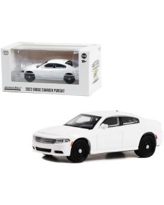 2022 Dodge Charger Pursuit Police Car White "Hot Pursuit" "Hobby Exclusive" Series 1/64 Diecast Model Car by Greenlight