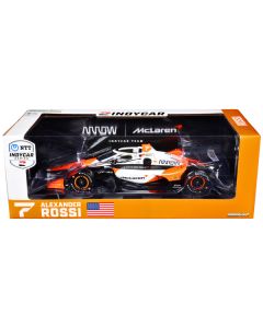 Dallara IndyCar #7 Alexander Rossi "Arrow" Arrow McLaren "NTT IndyCar Series" (2024) 1/18 Diecast Model Car by Greenlight