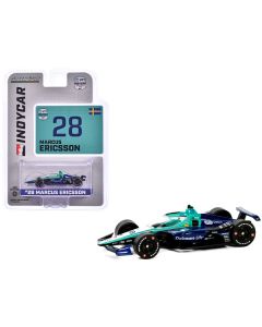 Dallara IndyCar #28 Marcus Ericsson "Delaware Life" Andretti Autosport "NTT IndyCar Series" (2024) 1/64 Diecast Model Car by Greenlight