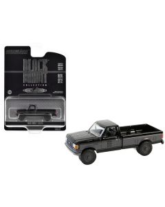 1990 Ford F-150 XL Pickup Truck Black with Gray Sides "Black Bandit" Series 29 1/64 Diecast Model Car by Greenlight