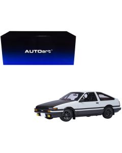 Toyota Sprinter Trueno (AE86) RHD (Right Hand Drive) "Project D Final Version" White with Carbon Hood "Initial D" (1995-2013) TV Series 1/18 Model Car by Autoart