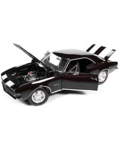 1967 Chevrolet Camaro Z/28 Royal Plum with White Stripes "Muscle Car & Corvette Nationals" (MCACN) 1/18 Diecast Model Car by Auto World