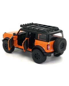 2021 Ford Bronco Orange with Black Stripes and Roof Rack "Just Trucks" Series 1/24 Diecast Model Car by Jada