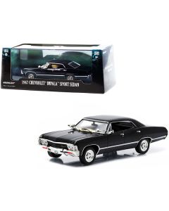 1967 Chevrolet Impala Sport Sedan Tuxedo Black 1/43 Diecast Model Car by Greenlight