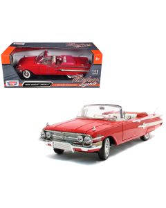 1960 Chevrolet Impala Convertible Red 1/18 Diecast Model Car by Motormax