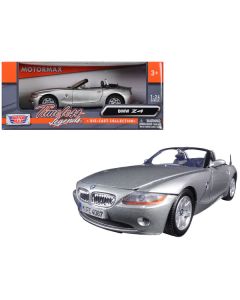 BMW Z4 Silver 1/24 Diecast Model Car by Motormax 