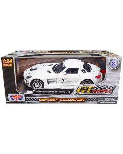 Mercedes-Benz SLS AMG GT3 #7 White "GT Racing" Series 1/24 Diecast Model Car by Motormax