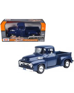 1956 Ford F-100 Pickup Truck Blue 1/24 Diecast Model Car by Motormax