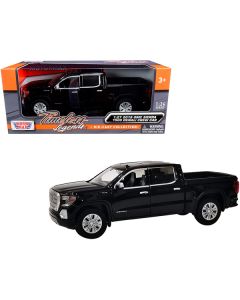 2019 GMC Sierra 1500 Denali Crew Cab Pickup Truck Black 1/24-1/27 Diecast Model Car by Motormax