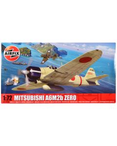 Level 1 Model Kit Mitsubishi A6M2b Zero Fighter Aircraft 1/72 Plastic Model Kit by Airfix