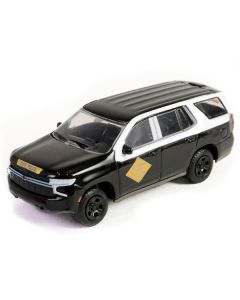 2023 Chevrolet Tahoe Police Pursuit Vehicle "Delaware State Police Centennial Anniversary" Black and White "Hobby Exclusive" Series 1/64 Diecast Model Car by Greenlight