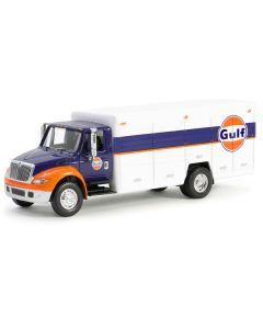 International Durastar 4400 Delivery Truck "Gulf Oil" Dark Blue and White "H.D. Trucks" Series 25 1/64 Diecast Model Car by Greenlight