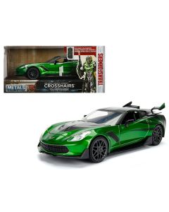 2016 Chevrolet Corvette Crosshairs Green From "Transformers" Movie 1/24 Diecast Model Car by Jada Metals