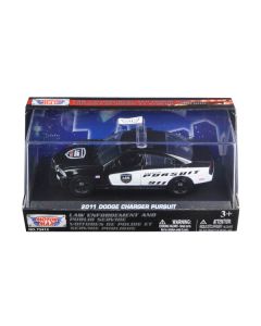 2011 Dodge Charger Pursuit Police Car In Display Showcase 1/43 Diecast Model Car by Motormax