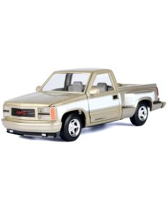 1992 GMC Sierra GT Pickup Truck Gold Metallic with White Sides "American Classics" Series 1/24 Diecast Model Car by Motormax