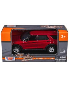 2023 Ford Explorer Red Metallic "Timeless Legends" Series 1/43 Diecast Model Car by Motormax