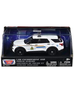 2022 Ford Police Interceptor Utility "RCMP (Royal Canadian Mounted Police)" White "Law Enforcement and Public Service" Series 1/43 Diecast Model Car by Motormax