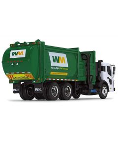 Mack LR Refuse Garbage Truck with McNeilus ZR Side Loader "Waste Management" White and Green 1/87 (HO) Diecast Model by First Gear