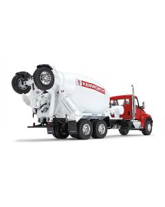 Kenworth T880S Truck with McNeilus Bridgemaster Cement Mixer Red and White 1/34 Diecast Model by First Gear