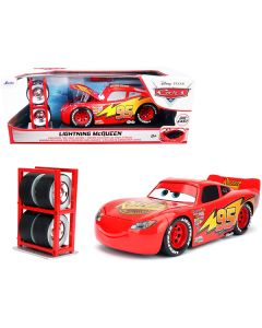 Lightning McQueen #95 Red with Extra Wheels Disney & Pixar "Cars" Movie "Hollywood Rides" Series Diecast Model Car by Jada