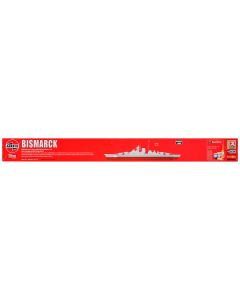 Level 3 Model Kit German Battleship Bismarck 1/600 Plastic Model Kit by Airfix