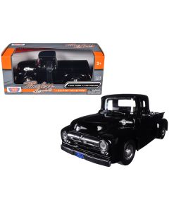 1956 Ford F-100 Pickup Truck Black 1/24 Diecast Model by Motormax 