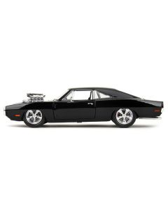 1970 Dodge Charger Black with Race Interior "Fast & Furious" Movie 1/24 Diecast Model Car by Jada