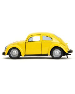 Volkswagen Beetle "Bumblebee" Yellow "Transformers" "Hollywood Rides" Series 1/32 Diecast Model Car by Jada