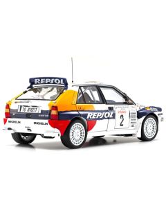 Lancia Delta HF Integrale Evoluzione #2 Carlos Sainz - Luis Moya "Jolly Club" "Tour de Corse - Rallye de France" (1993) 1/18 Diecast Model Car by Kyosho